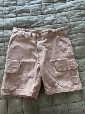 Duluth Trading Tan Flex Fire Hose Work Shorts Size 32